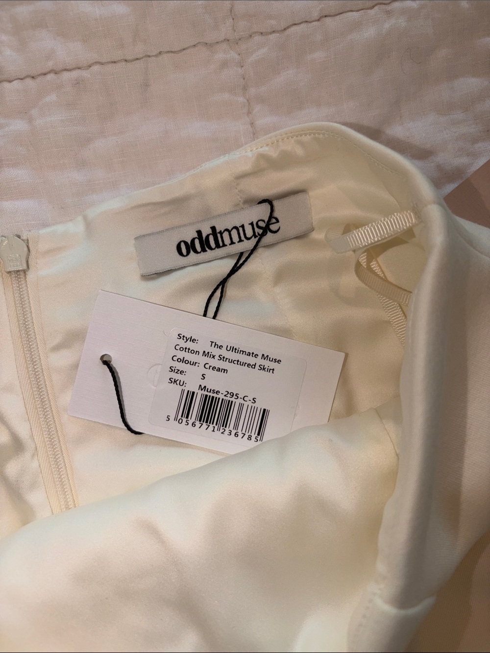 Odd Muse Cream Mini Skirt - Picture 3 of 5